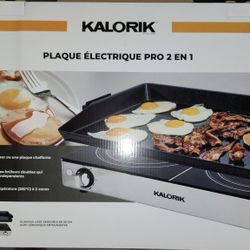 Kalorik® Pro Double Griddle and Cooktop, Stainless Steel