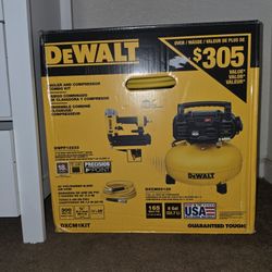 Dewalt 6 Gallon Heavy-duty Pancake Electric Air Compressor Combo Kit Brand New Never Used Hablo Español 