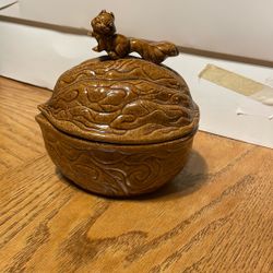 Ceramic Squirrel On A Nut