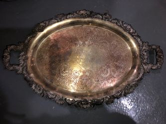 Silver serving platter