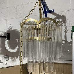 New chandelier in box