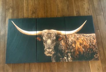 3-Piece Longhorn Wall Art Set – Western/Ranch Decor
