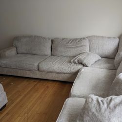 Huge L Shaped Sectional With Huge Ottoman 