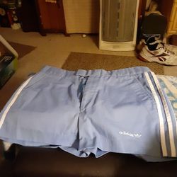 Mens Blue Size 32 Adidas Tennis Shorts 