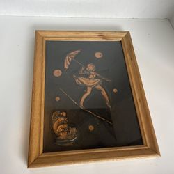 Vintage Hammered Copper Art 1950