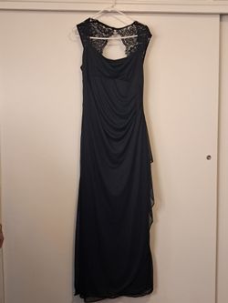 Vintage Juno Dress Collection Black Cowl Neck Gown - Lace Keyhole Back