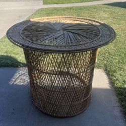 Wicker Round Table