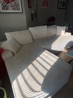 Cream Boneless Couch