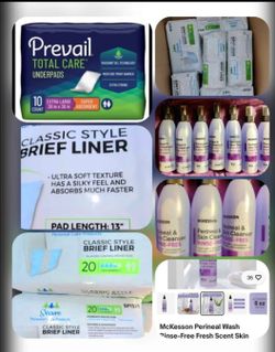 Prevail Underpads, Brief Liner Pads, Perineal Skin Care Cleansers