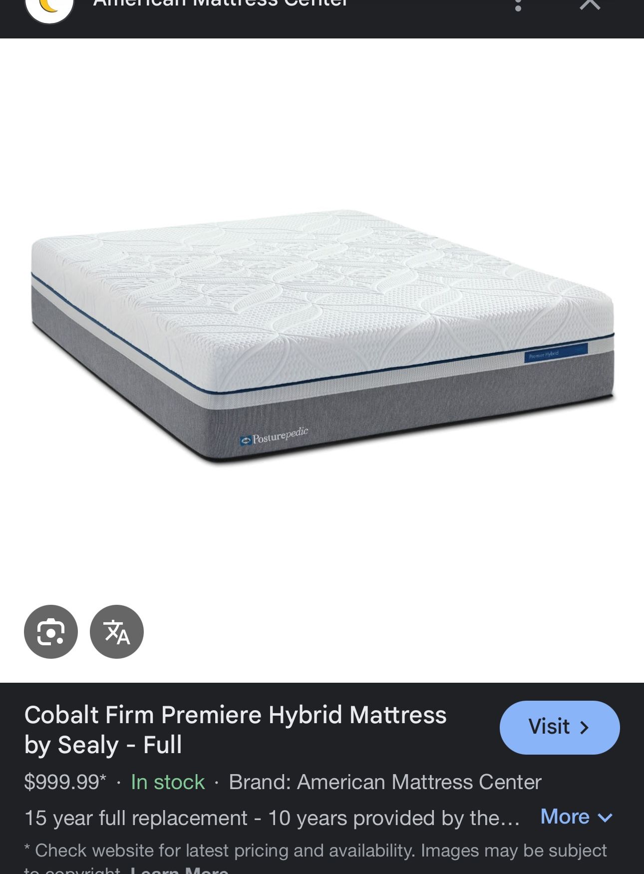 king mattress (From Sealy)
