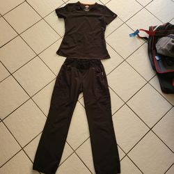 Scrub Set: Dickies Top XS And CHEROKEE Pants Small Good Used Condition
