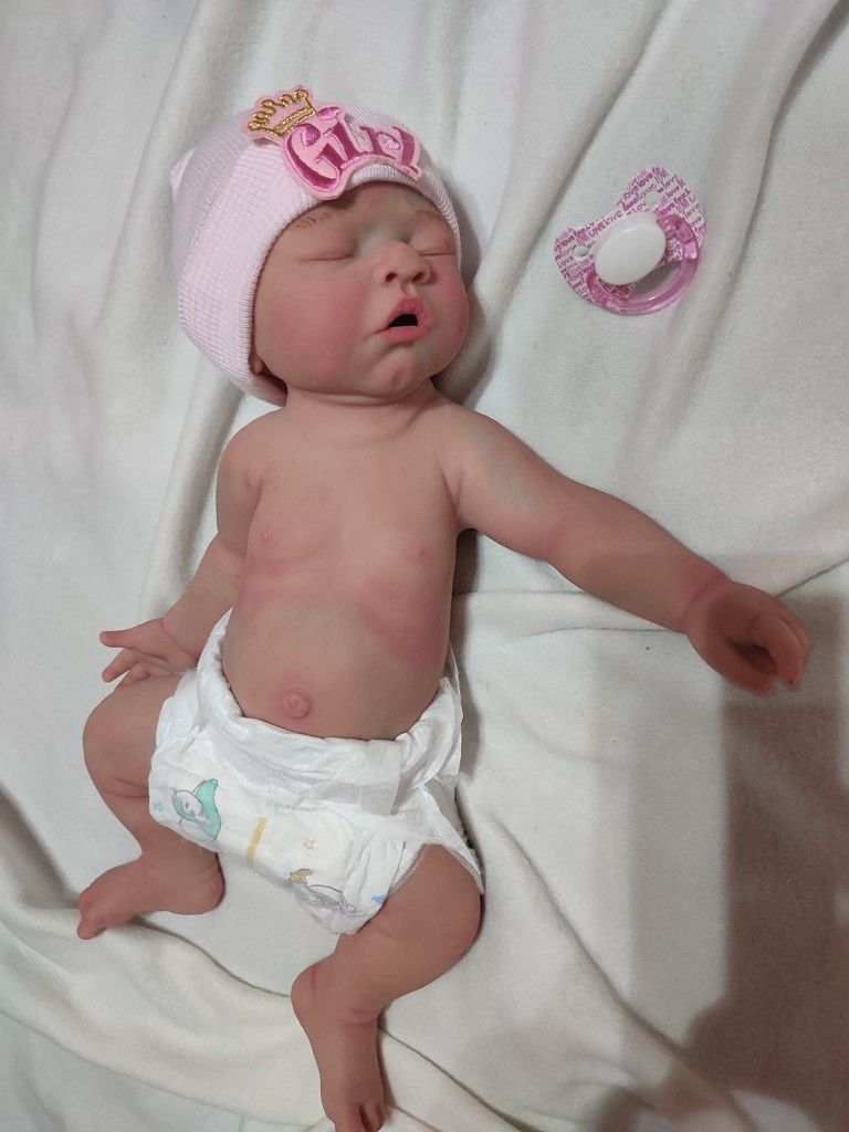 18 Inches 7 Lbs Full Body Silicone Realistic Baby Girl