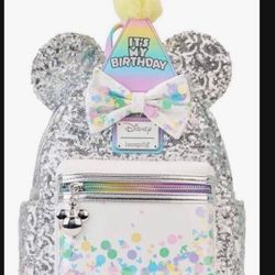 Disney Loungefly Birthday 🥳 Celebration Removable Hat Backpack GORGEOUS😍-Matching Wallet Sold Separate (Price Is Firm) NWT 