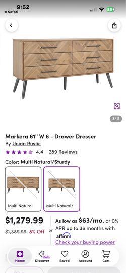 Dresser with night stands