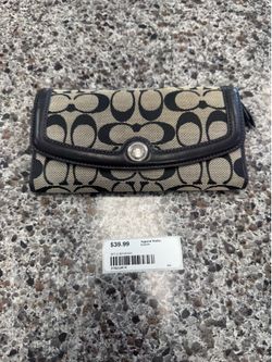 Ladies Canvas Coach Wallet