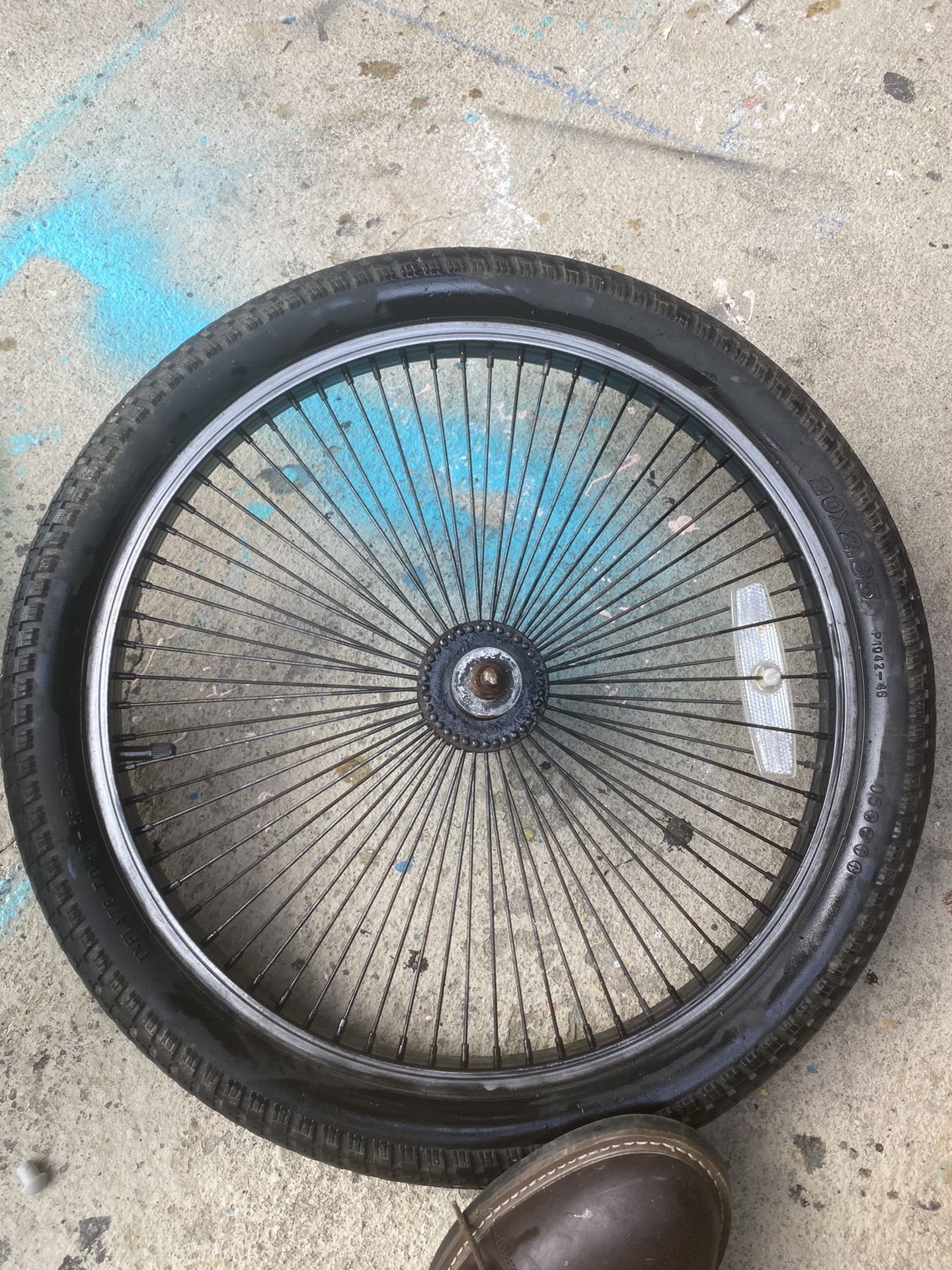 Set Of Two 72 Spoke rims Front And back With Good tires And Tubes