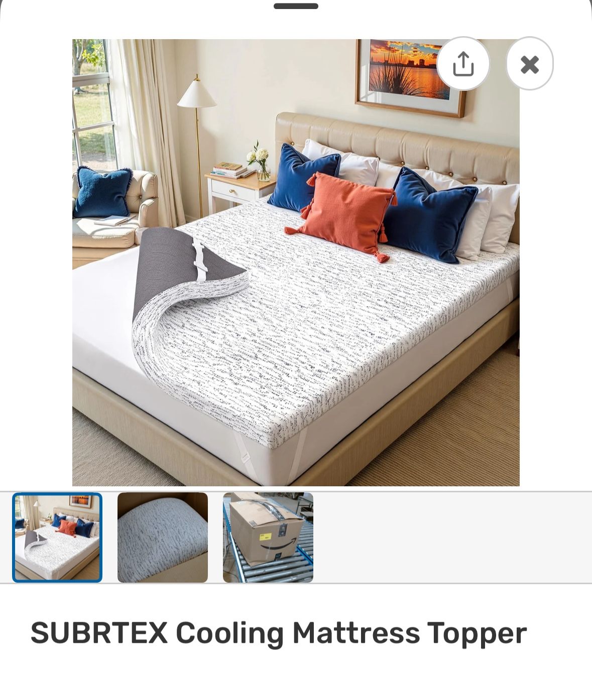 3 Inch Subrtex cooling Mattress Topper