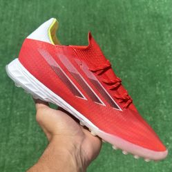 ADIDAS X SPEEDFLOW. 1 TF “RED / WHITE” TURF SOCCER SHOES (Size 9.5, Men’s)