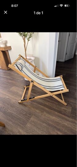 Folding Wood Sling Beach Chair