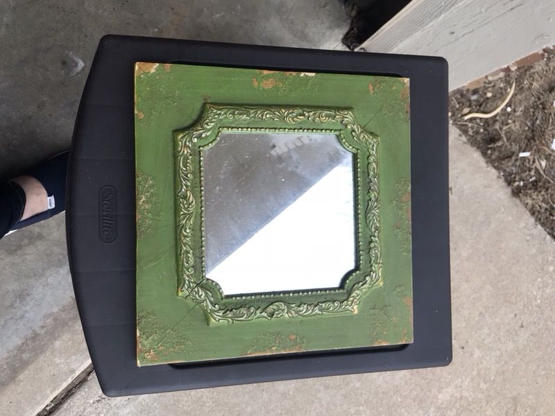 Vintage Green Mirror