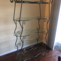 Ethan Allen Glass and iron shelves  - Mint