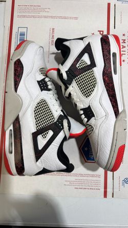 Air Jordan 4 Retro Pale Citron Crimson Flight Nostalgia Size 13