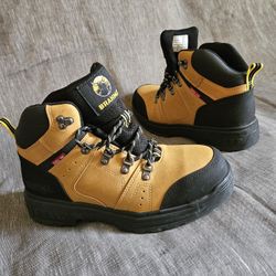 VNDS Men's BRAHMA Leather Safety Boots Size 9 (Worn 2x)