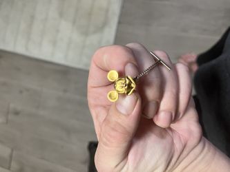 Mickey Mouse Gold Plated Pin And Mickey Mouse Golf Pin