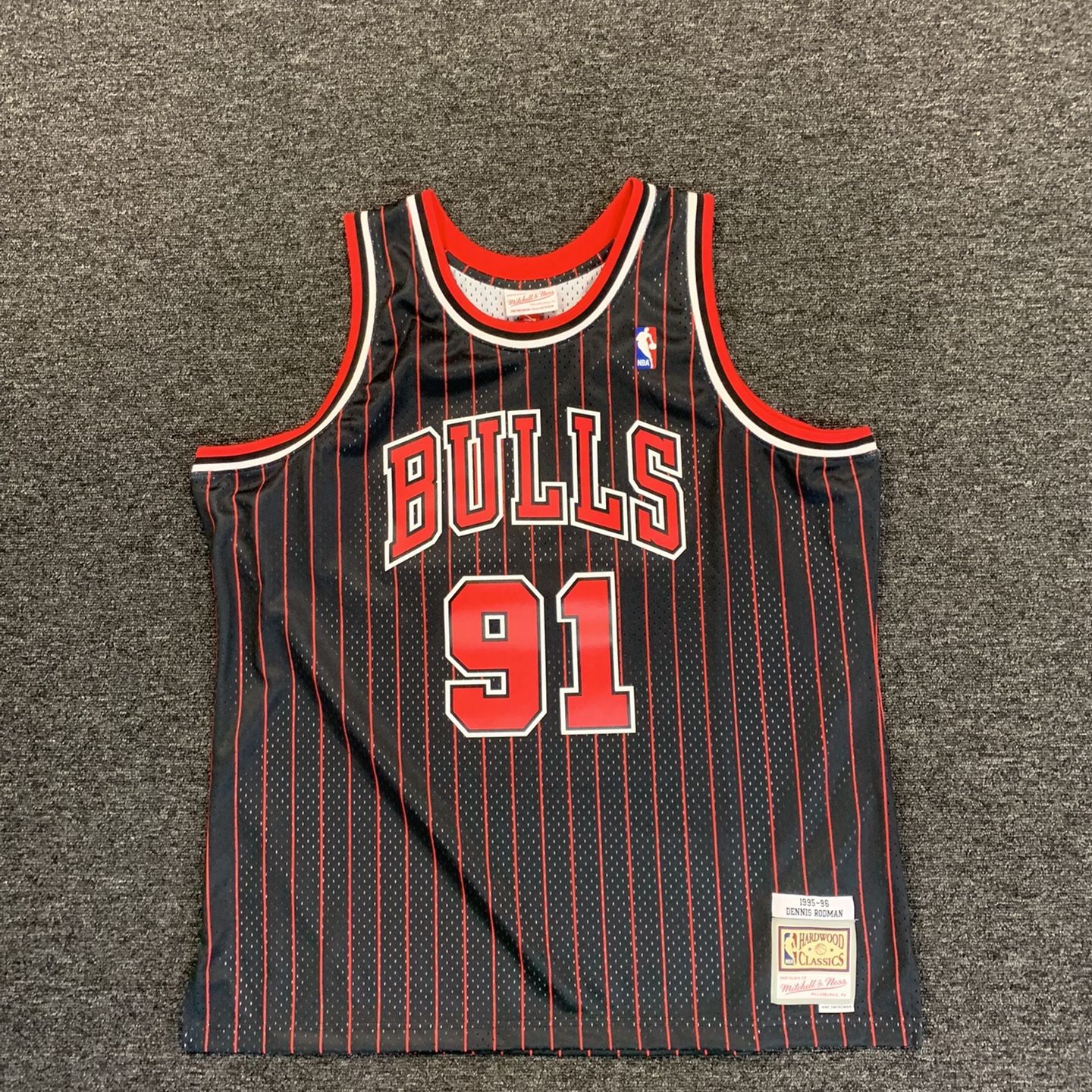 Dennis Rodman Authentic Pinstripe Bulls Jersey for Sale in San Antonio, TX  - OfferUp