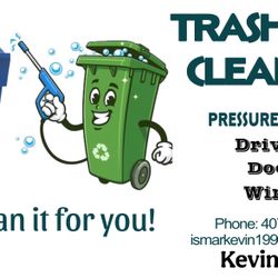 Trash can cleaning