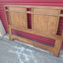 Two Piece Queen Size Headboard With Mirror Set Only