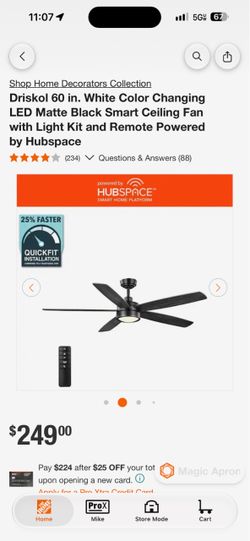 Smart.  L E D   Indoor cealling  Fan