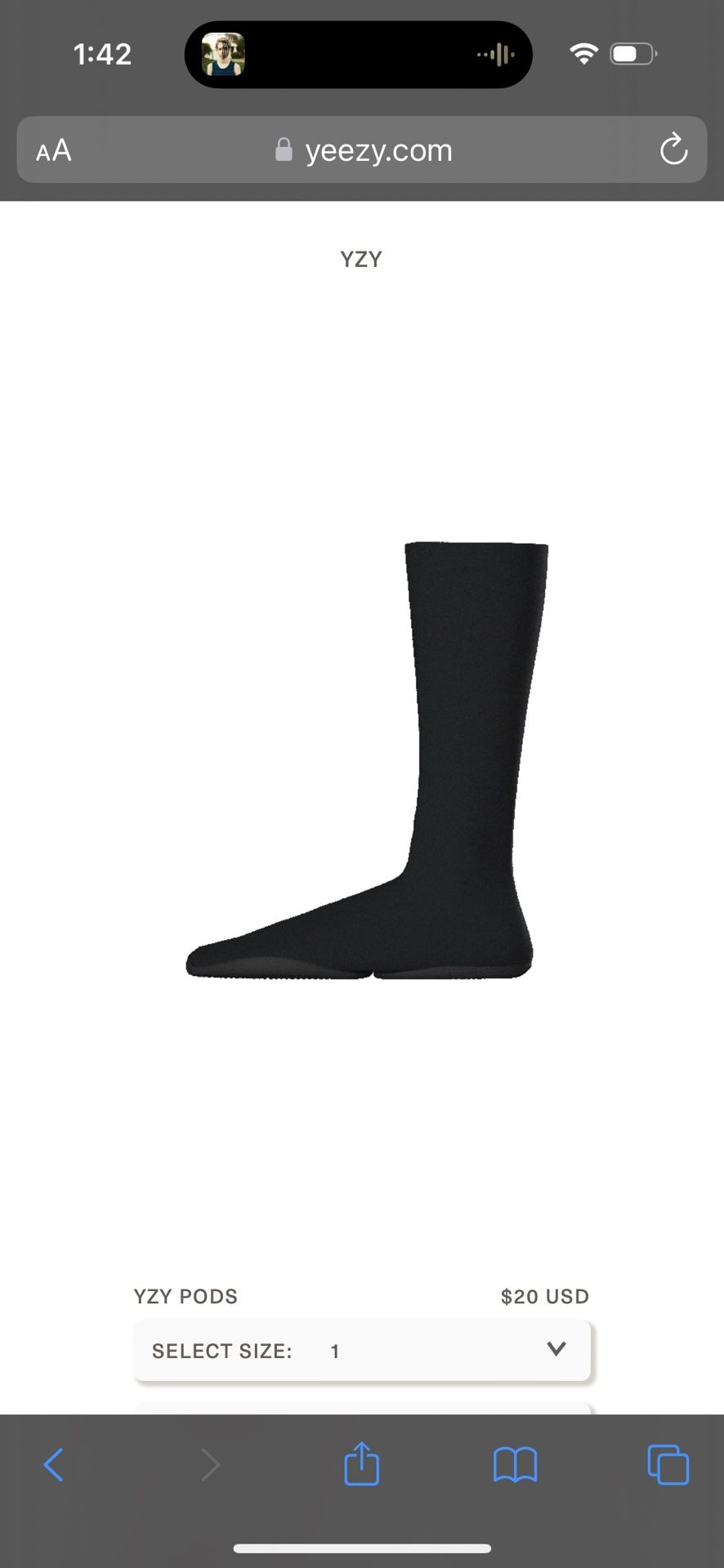 Yeezy Pod (preorder) Size 2 (9 10.5 & Accessories