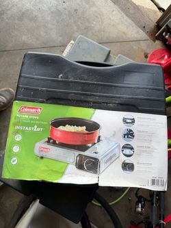 Coleman Tabletop Portable Butane Gas Camping Stove, 1 Burner, Gray