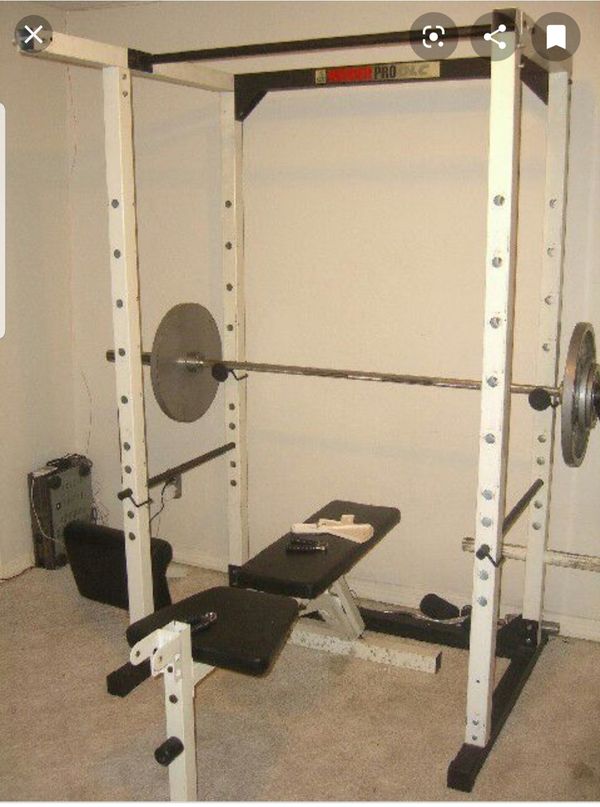 Weider Pro OLC Squat Rack with 400 LBS OF weight for Sale in Tampa, FL