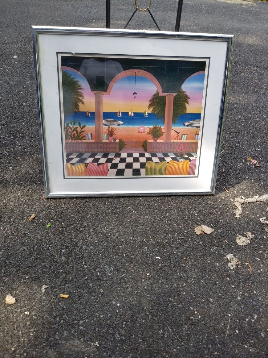 Beach Scene Framed Print