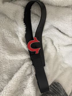 true religion belt red buckle
