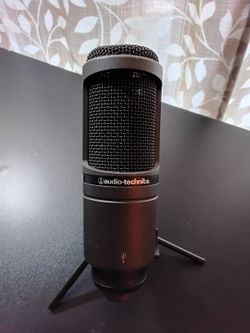 AUDIO TECHNICA AT2020 USB CARDOID CONDENSER MICROPHONE WITH TRIPOD (USED, BUT ONLY $60)