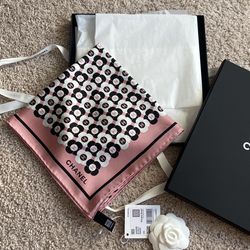 Chanel 100% silk square scarf