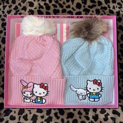 HK Hello Kitty Sanrio My Melody Cinnamoroll Pink Blue Beanie Hat 