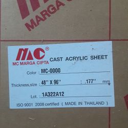 Plexiglass Acrylic Sheets 4'x 8'