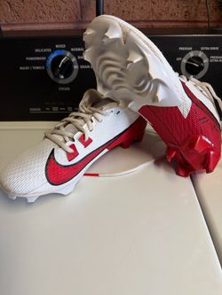 Nike Football Cleats White Red. Size 6.5