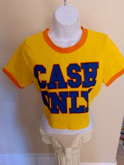 Fun Cash Only Crop Top / Size Medium 
