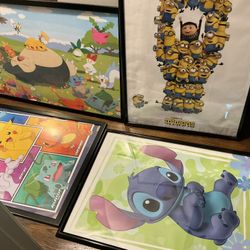 Five Beautiful , New Disney Characters Pictures (36” High X 23” Long) All For $25