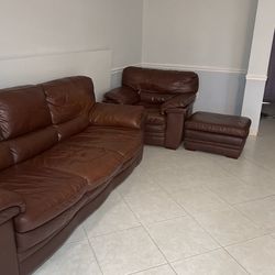 Leather Couch Set