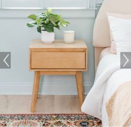 Nightstand Helix Ludlow Single Drawer Blonde