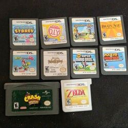8 Ds Games 1 3ds game and 1 gba game