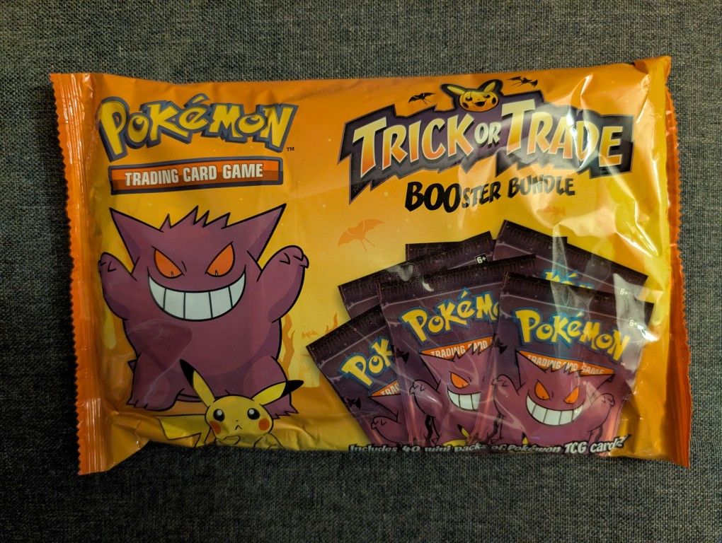 Pokemon Trading Card Games: Trick or Trade BOOster Bundle Halloween treat TCG bundle bag of 40 packs of 3 cards each