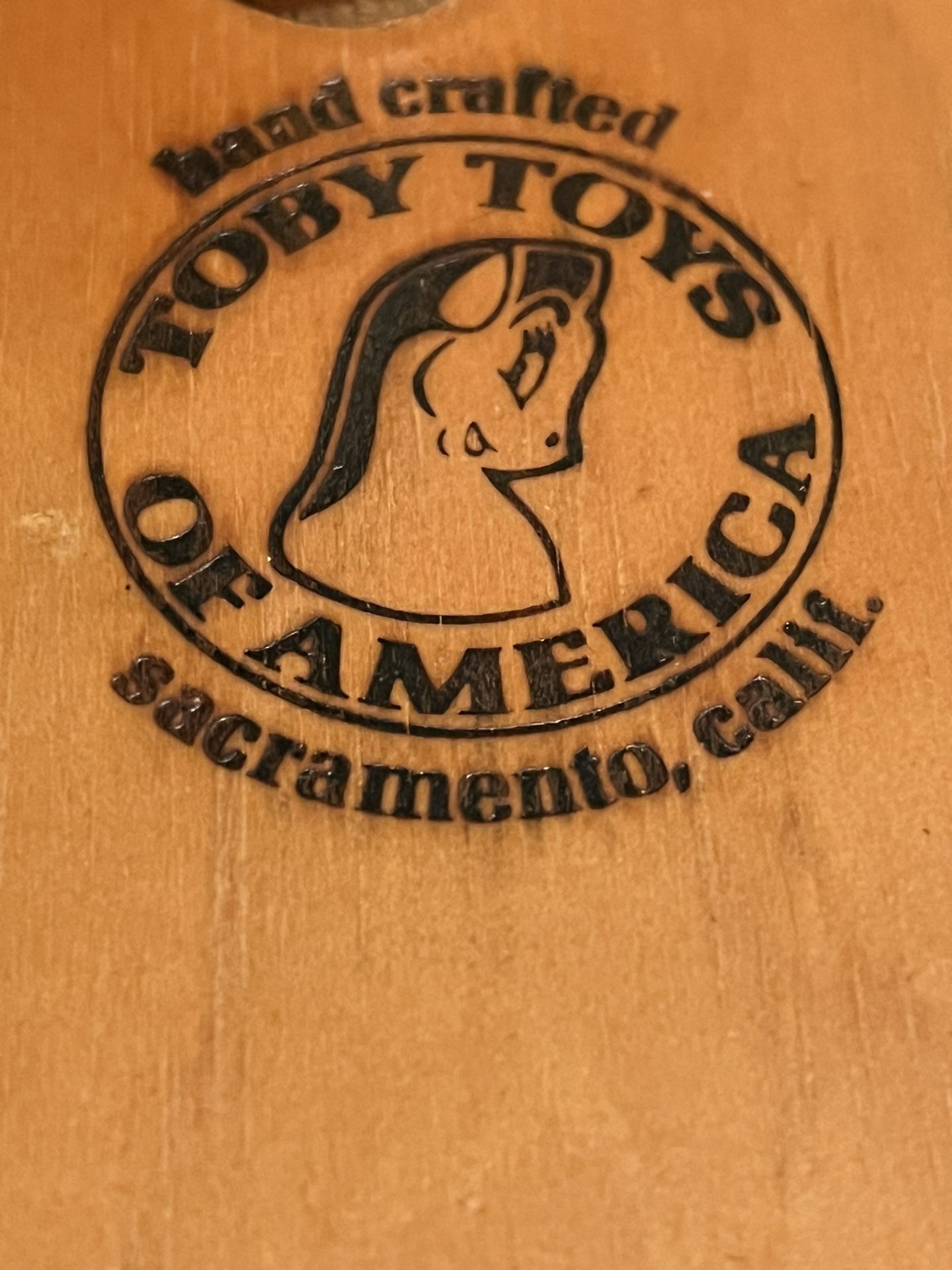 Vintage Toby Toys Wooden Rocking Horse