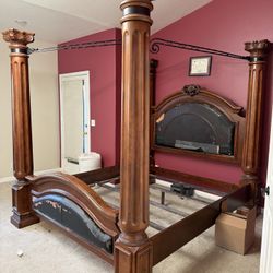 King Bed With Box Sprig 